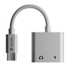 Devia adapter EC609 USB-C - USB-C (port) + USB-C (port) white
