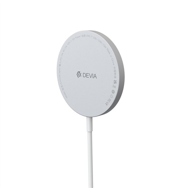 Devia bezvadu lādētājs Smart Magnetic 15W balts