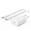 Seinälatu + USB-C Kaapeli Belkin Valkoinen 25 W (6 osaa)