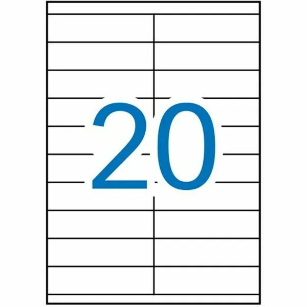 Lipnios etiketės Apli 01299 100 Paklodės 105 x 29 mm Balta
