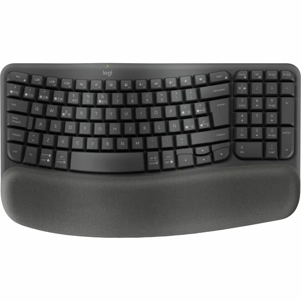 Клавиатура и мышь Logitech Графитовый Сталь Испанская Qwerty