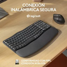 Klaviatuur ja Hiir Logitech Grafiithall Teras Hispaaniakeelne Qwerty