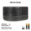 Клавиатура и мышь Logitech Графитовый Сталь Испанская Qwerty
