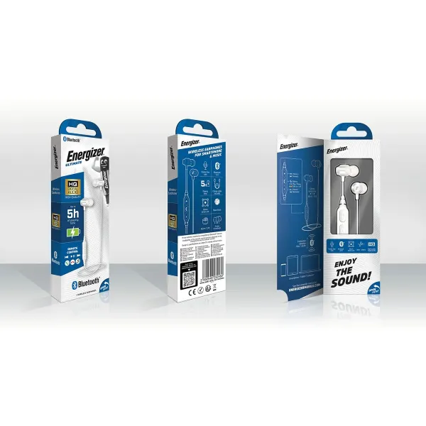 Kuulokkeet Energizer CIBT20WH2 Valkoinen