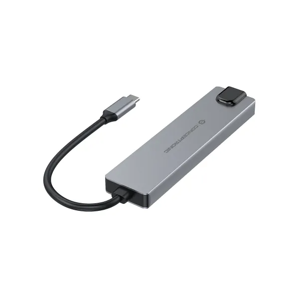 USB Centrmezgls Conceptronic 6 en 1 USB 3.2 Gen 2 Pelēks