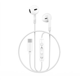 WIWU vadu austiņas EB314 USB-C baltas