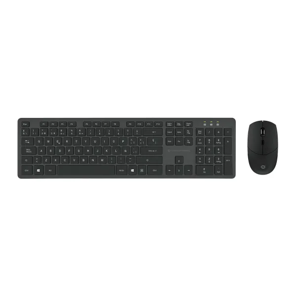 Klaviatuur ja Hiir Conceptronic 120848407201 Must Hispaaniakeelne Qwerty