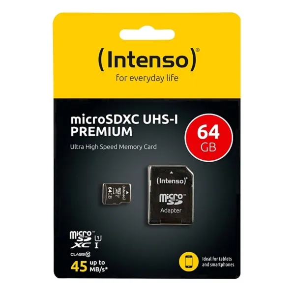 Mikro SD Atmiņas karte ar Adapteri INTENSO 34234 UHS-I XC Premium