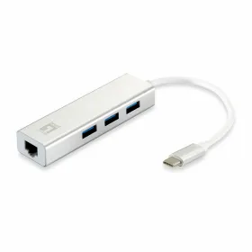 USB-jaotur Level One USB-0504 Must Hõbedane