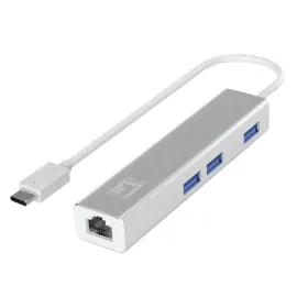 USB-jaotur Level One USB-0504 Must Hõbedane