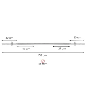 Fitnesa svaru stienis Springos FA1048 150 cm 25mm