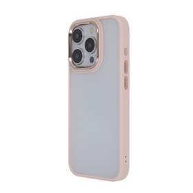 Satīna elegants matēts maciņš iPhone 15 Plus 6,7" rozā krāsā