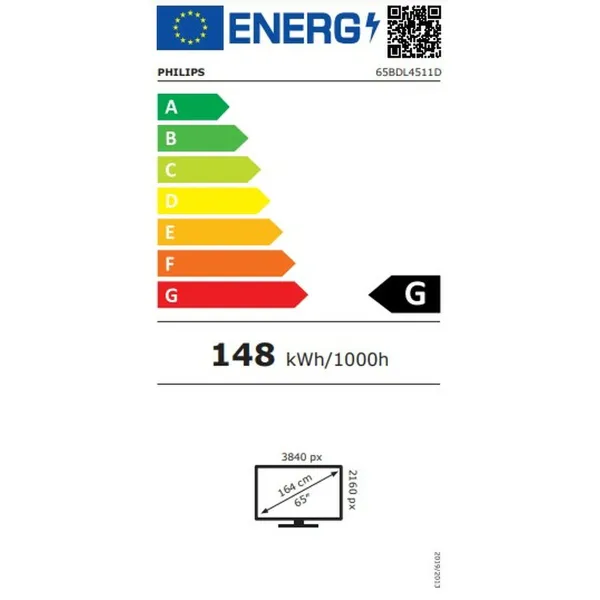 Videowall Monitor Philips 65BDL4511D/00 4K Ultra HD 65