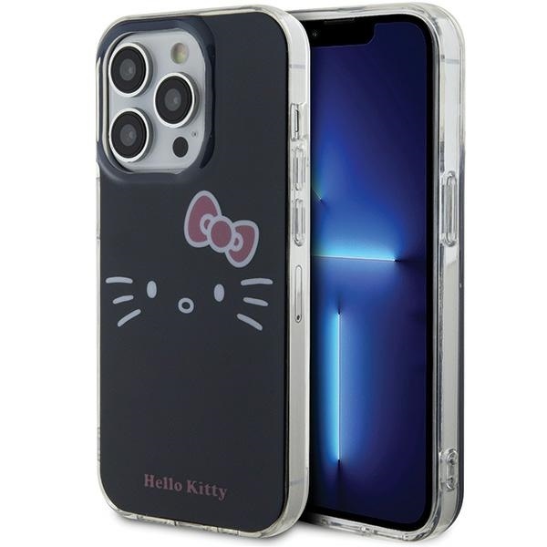 Hello Kitty case for iPhone 15 Pro 6,1&quot black hardcase IML Kitty Face