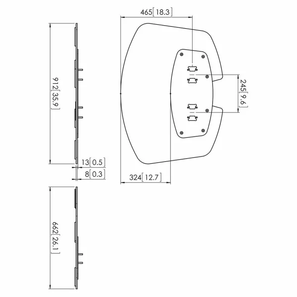 Fixing Plate Vogel's 7327030 Black