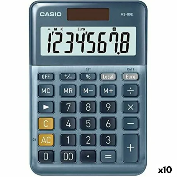 Laskin Casio MS-80E Sininen (10 osaa)