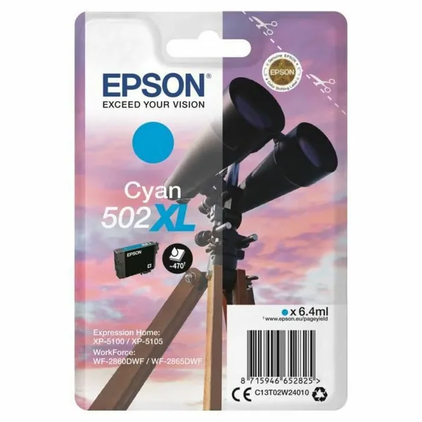 Originali rašalo kasetė Epson C13T02W24020 Juoda Ciano