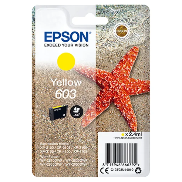 Originali rašalo kasetė Epson 603 Geltona