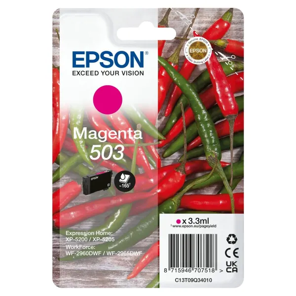Originali rašalo kasetė Epson C13T09Q34020 Juoda Rožinė