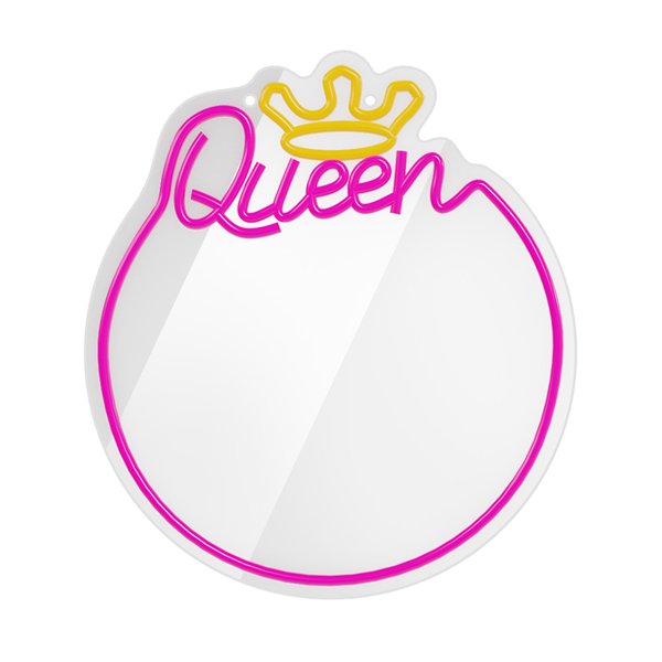 Неоновый MIRROR LED QUEEN теплый белый розовый FMNE04 Forever Light