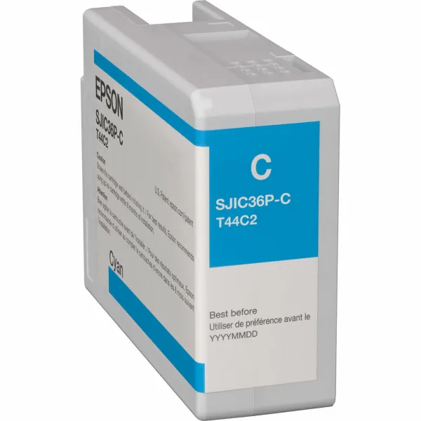 Alkunperäinen mustepatruuna Epson SJIC36P-C Syaani