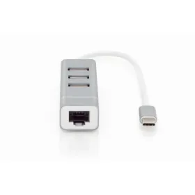 USB-jaotur Digitus Hall Hõbedane Alumiinium