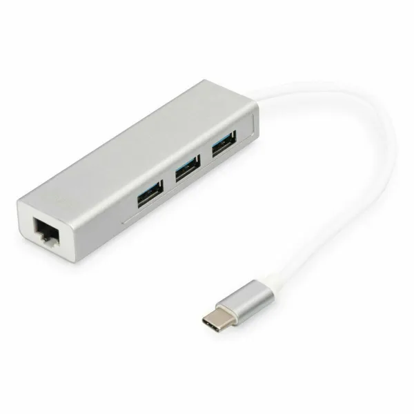 USB Centrmezgls Digitus DA-70255 Pelēks Balts/Pelēks Sudrabains