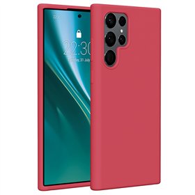 Etteri Silicone case for Samsung Galaxy S22 Ultra raspberry