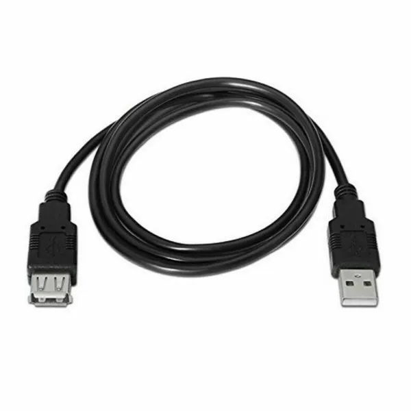 Ilginamasis laidas TooQ FS20200M-B 1,8 m USB Juoda 1,8 m