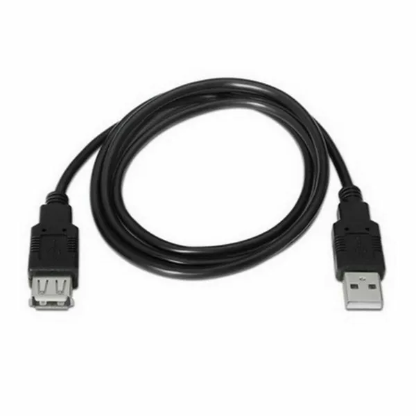 Ilginamasis laidas TooQ FS20200M-B 1,8 m USB Juoda 1,8 m