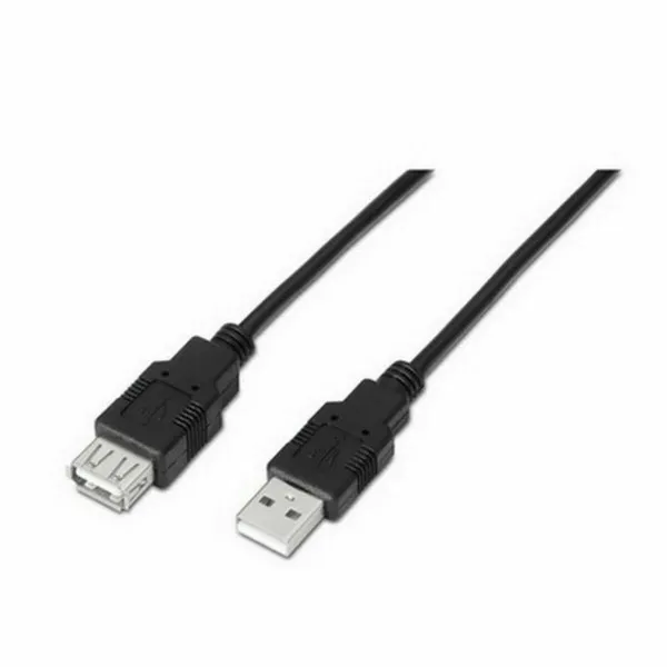 Ilginamasis laidas TooQ FS20200M-B 1,8 m USB Juoda 1,8 m