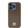 Чехол DKNY для iPhone 15 6,1" DKHMP15SPSHRPSW, коричневый, HC Magsafe, искусственная кожа, повторяющийся узор, с логотипом