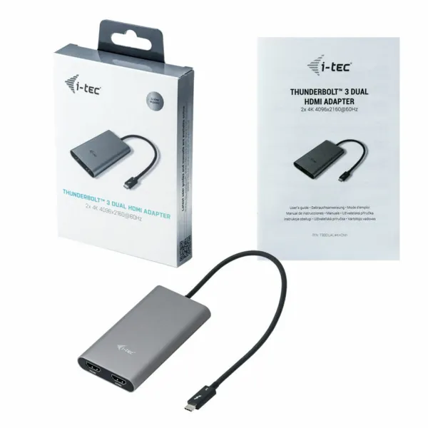 HDMI adapteris i-Tec TB3DUAL4KHDMI Thunderbolt 3