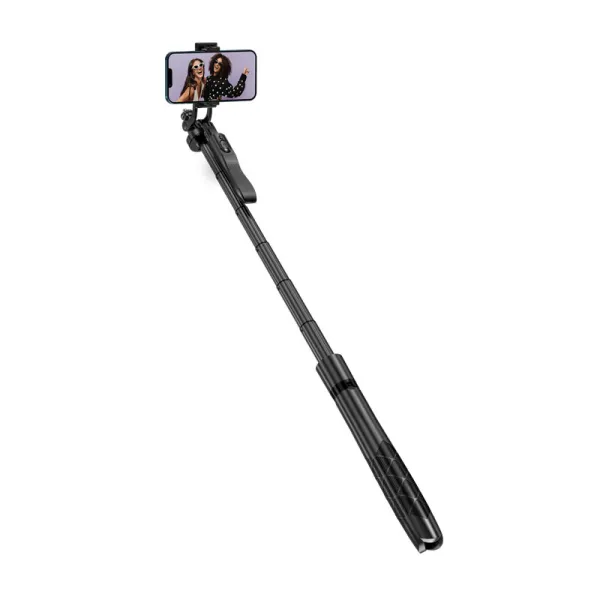 Crong SelfieGo Ultra – Aluminum Bluetooth Selfie Stick Tripod (Black)
