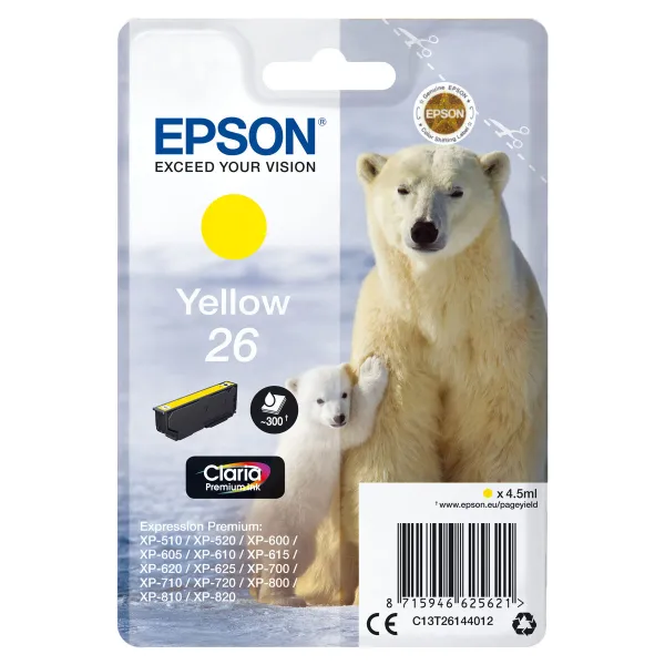 Oriģinālais Tintes Kārtridžs Epson 26 Dzeltens