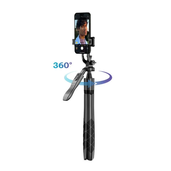Crong SelfieGo Ultra – Aluminum Bluetooth Selfie Stick Tripod (Black)
