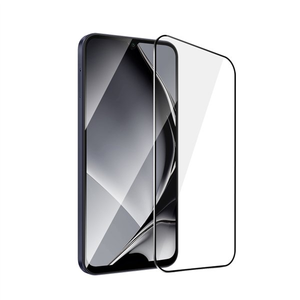 Karkaistusta lasista valmistettu metallikehys Samsung Galaxy A24 4G / A25 5G:lle, musta kehys