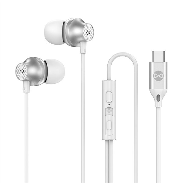 Forever vadu austiņas EP-02 USB-C baltas