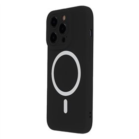 Silicon Soft Mag iPhone 16 Pro aizsargvāciņš, melns