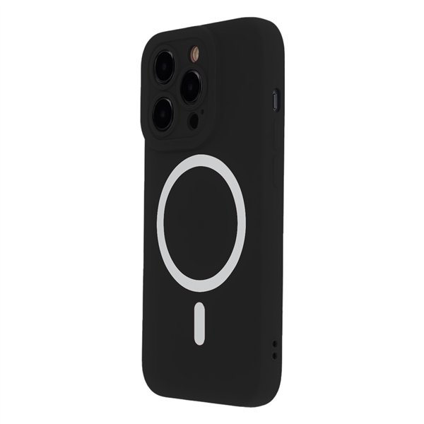 Silicon Soft Mag iPhone 16 Pro -suojakuori, musta