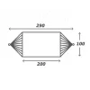 Hammock Aktive Blue 200 x 0,4 x 100 cm (6 Units)