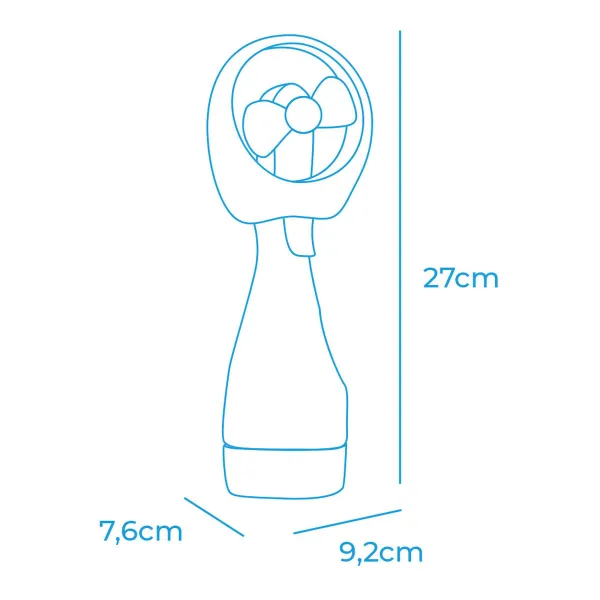 Kaasaskantav Ventilaator EDM 33979 Pihustipudel