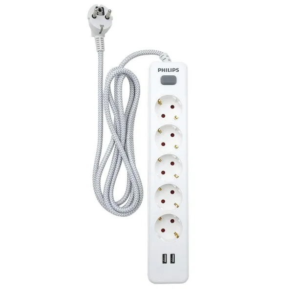 Elektros prailgintuvas, 5 lizdai Philips