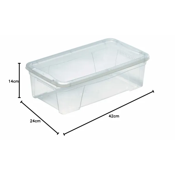 Sandėliavimo dėžutė su dangteliu Mondex Space Box 24448 Skaidrus 42 x 24 x 14 cm