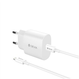 Devia wall charger Rocket PD 20W 1x USB-C white + cable USB-C - Lightning
