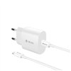 Devia wall charger Rocket PD 20W 1x USB-C white + cable USB-C - Lightning