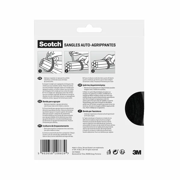 Kabeļa turētājs Scotch Melns 38,1 MM X 9,1 M