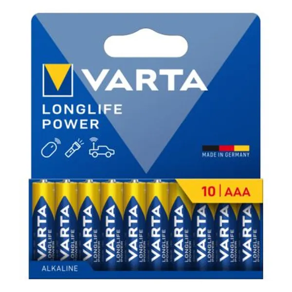 Baterijos Varta longlife power 1,5 V AAA LR03 (10 vnt.)