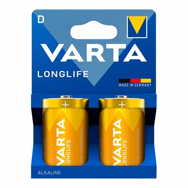 Baterijas Varta longlife d - lr20 1,5 V LR20 Tips D (2 gb.)