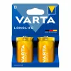 Baterijas Varta longlife d - lr20 1,5 V LR20 Tips D (2 gb.)